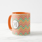 Mug Rainbow Grunge Zigzag Chevrons (Devant gauche)