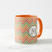 Mug Rainbow Grunge Zigzag Chevrons (Devant droit)