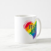 Mug Rainbow Heart Flag Fier papa LGBT Gay pride Mois (Devant droit)