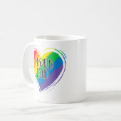 Mug Rainbow Heart Flag Fier papa LGBT Gay pride Mois (Devant gauche)