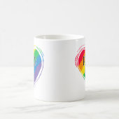 Mug Rainbow Heart Flag Fier papa LGBT Gay pride Mois (Centre)
