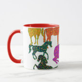 Mug Rainbow Horses - "Dotty about Horses !" (Gauche)