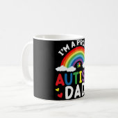 Mug Rainbow I'm A Proud Autism Dad Autism Awareness (Devant gauche)