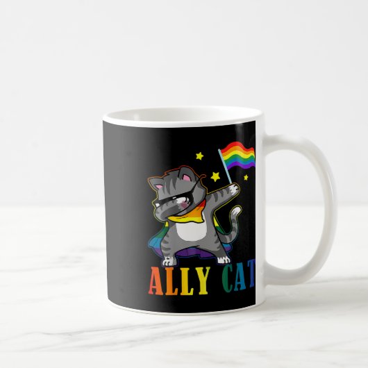 Mug Rainbow Lgbt Fierté lesbienne Dabbing Chat (Droite)