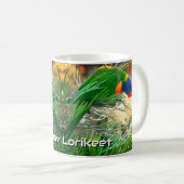 Mug Rainbow Lorikeet Floral Nature Photo (Devant droit)