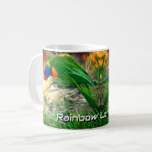 Mug Rainbow Lorikeet Floral Nature Photo (Devant gauche)