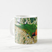 Mug Rainbow Lorikeet Green Australian Bird Photo (Devant gauche)