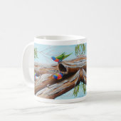 Mug Rainbow Lorikeets Australian Painting Bird (Devant gauche)