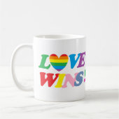 Mug Rainbow Love Wins Pride Heart LGBT (Gauche)