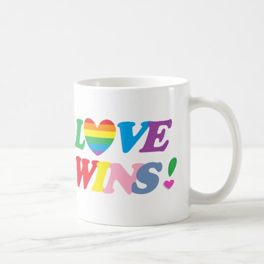 Mug Rainbow Love Wins Pride Heart LGBT (Droite)