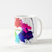 Mug Rainbow Modern Stripe LGBT (Devant droit)