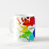 Mug Rainbow Modern Stripe LGBT (Devant gauche)