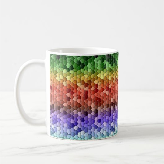 Mug Rainbow Mosaic Pattern (Gauche)