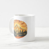 Mug Rainbow Mountain Peak | Retro Mountains Sunrise  (Devant gauche)