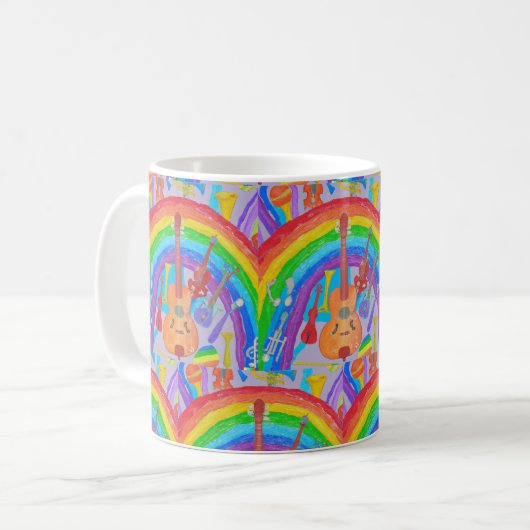 Mug Rainbow Musical Instruments de bande Enseignant Mu (Devant gauche)