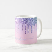 Mug Rainbow parties scintillant scintillement script g (Devant droit)