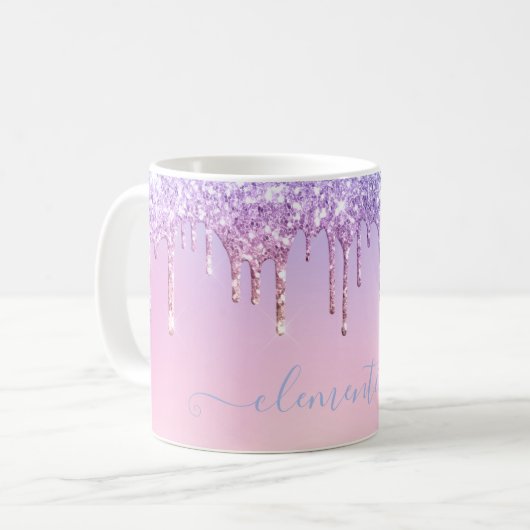 Mug Rainbow parties scintillant scintillement script g (Devant gauche)