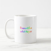 Mug Rainbow Peace Love and All that Jazz (Gauche)