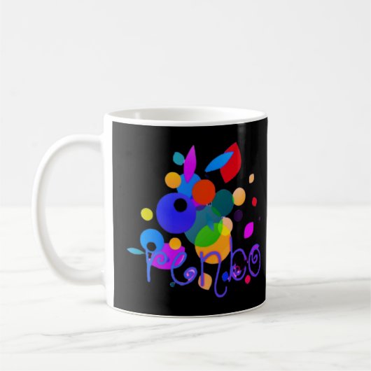 Mug Rainbow Rhapsody : Happy Rainbow Coloured Design" (Gauche)