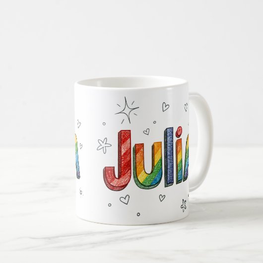 Mug Rainbow Scribbles (Devant droit)