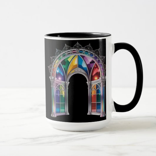 Mug Rainbow Stained Glass Arch — Gothic Cathedral Wind (Droite)