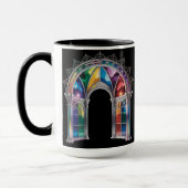 Mug Rainbow Stained Glass Arch — Gothic Cathedral Wind (Gauche)