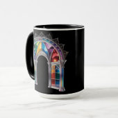 Mug Rainbow Stained Glass Arch — Gothic Cathedral Wind (Devant gauche)