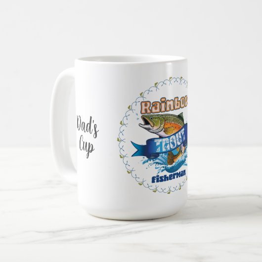 Mug Rainbow Trout Fishing Personalized Illustration (Devant gauche)