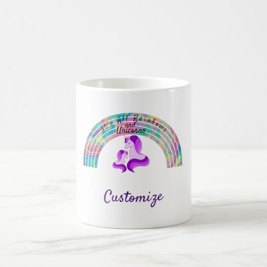 Mug Rainbows psychédélique et Unicorns Thunder_Cove (Centre)