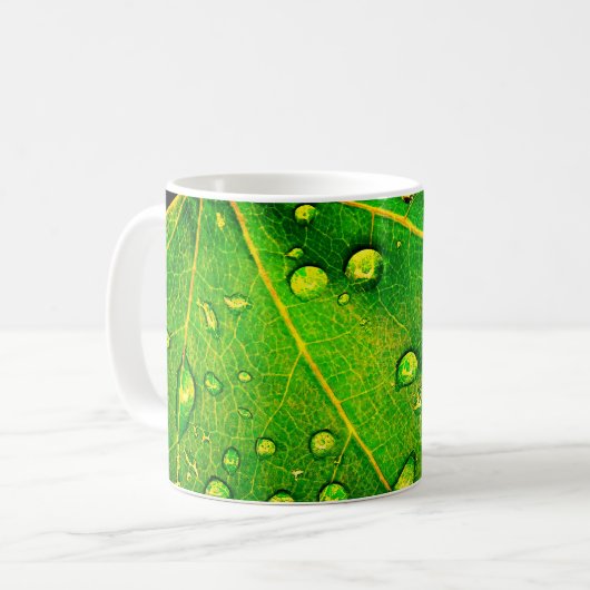Mug Raindrops on a Leaf (Devant gauche)