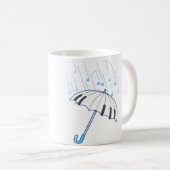 Mug Raining Notes Piano Player Gift Shirt Keyboard Mus (Devant droit)