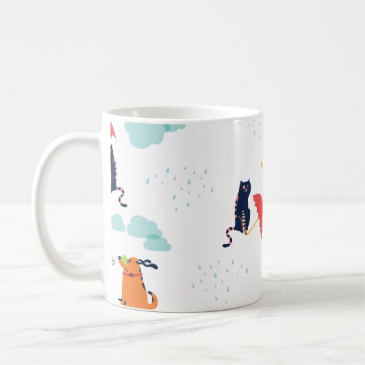 Mug Rainy Day Friends : Chien de chat Vintage (Gauche)
