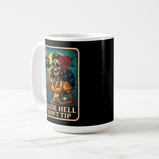 Mug Raise Hell Skeleton Witress Retro (Devant gauche)