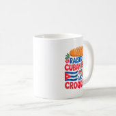 Mug Raised On Cuban Bread And Croquetas Cuba Flag Cuba (Devant droit)