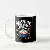 Mug Raised On Rice Food Lover Bowl Design For Fun Casu (Gauche)