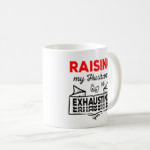Mug Raising my Husband is exhausting lustiges (Devant droit)