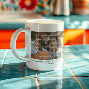 Mug Raisons pour lesquelles je t'aime Photo personna