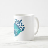 Mug Raleigh sarcelle vert bleu gland (Devant droit)