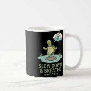 Mug Ralentir Respirer Tortue Mindful Yoga Pose Pleine