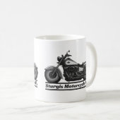 Mug Rallye Moto Sturgis Vélo Noir Et Blanc (Devant droit)