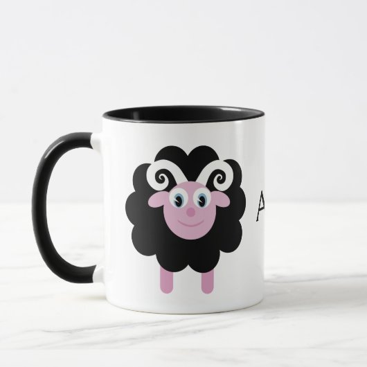 Mug RAM mignonne de Bélier de zodiaque de bande (Gauche)