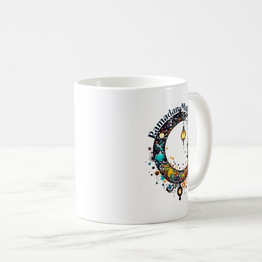 Mug Ramadan Moon de style Pollock (Devant droit)