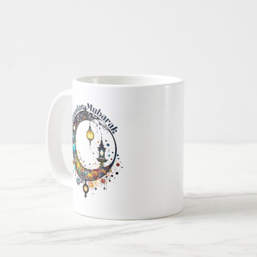Mug Ramadan Moon de style Pollock (Devant gauche)