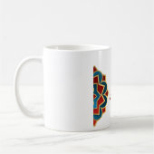 Mug Ramadan Moubarak en arabe rouge et bleu (Gauche)