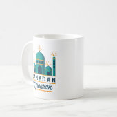 Mug Ramadan Mubarak Mosque Crescent Art (Devant gauche)