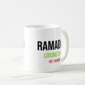 Mug Ramadan : Perdre des péchés — Pas du poids (Devant droit)