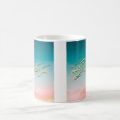 Mug Ramadhan kareem en arabe rose et bleu (Centre)