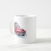 Mug Ramassage Rouge et Sapin de Noël (Devant gauche)
