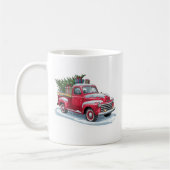 Mug Ramassage Rouge et Sapin de Noël (Gauche)