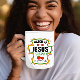 Mug Ramassez Avec Jésus Drôle Christian Ketchup Tomate